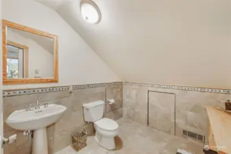 Half bath in upper area living space