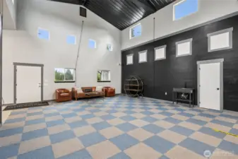 The shop also includes a private bathroom for added convenience.