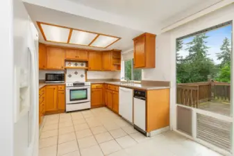 Kitchen with easy access to the deck.