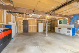 2 car attached garage