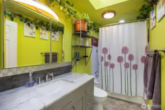 Full bath with skylight
