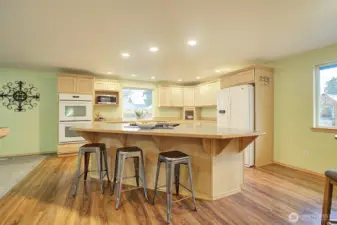 extra seating at the island.