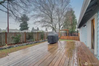 Deck off family room.