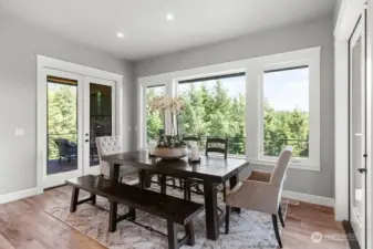 Spacious dining space with beautiful views!