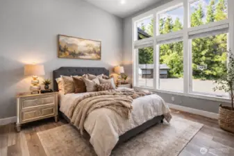 Beautiful, light and bright Flex Room on main floor just steps away from 3/4 bath. Perfect for multi generational possibilities.