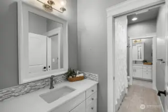 Beautiful Jack and Jill bathroom.