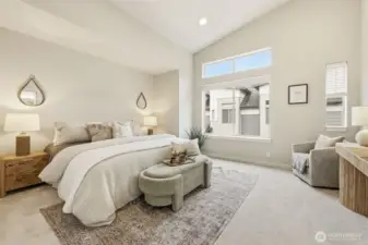 Peaceful primary suite featuring ample space and abundant natural light
