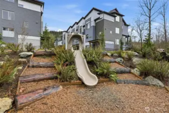 Community play area offering space to gather and enjoy the outdoors