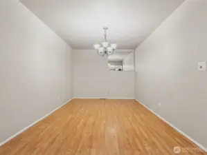 large dining area attached to kitchen