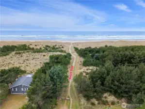 The beach trail is just a few blocks from your front door!