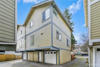 Freshly painted exterior enhances curb appeal and showcases this charming North Seattle residence.