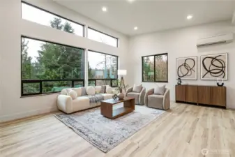 Huge living room light and bright with big windows