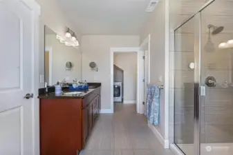 Primary bath with additional laundry room