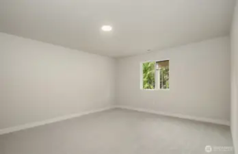Bedroom on walk out basement level