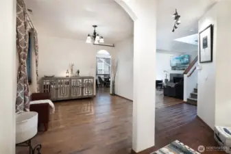 Entrance, shows dining room area.