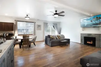 Beautiful LVP flooring throughout. Gas fireplace.