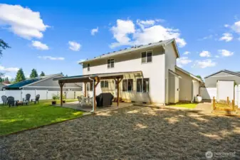 View of the backyard from the other side, this home has been lovingly maintained inside and out.