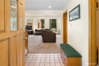 Spacious entry into the main house.