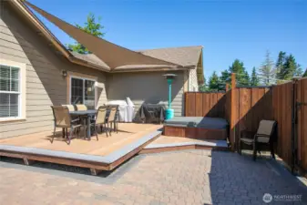Trex decking and paver patio