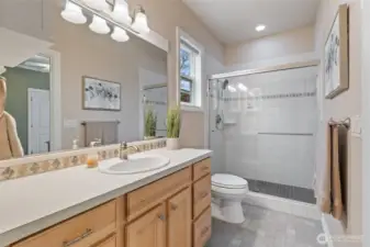 Bath Shared with Bedrooms #2 & #3 ~ Lovely & Spacious Tiled Shower