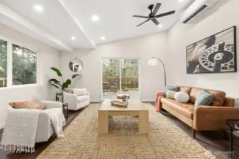 View of livingroom form the kitchen