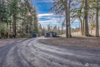 View from the back of driveway
