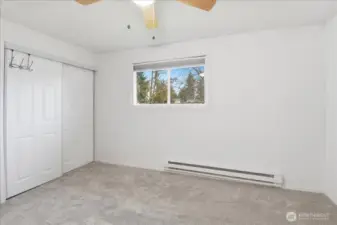 Another view of the second bedroom.  Notice the double closet.