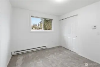 The third bedroom also has a double closet.