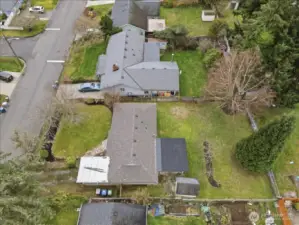 A drone shot of the property.