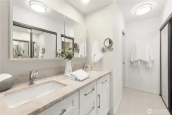 Remodeled bathroom.