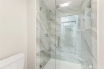 Remodeled Owner suite attached bathroom.