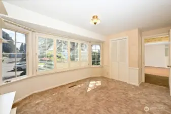 Front Bedroom #1 or Den off main entry way. A great flexible space which could be used as a den, office or just anything one needs.