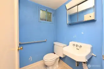 Half Bath on Lower Level.