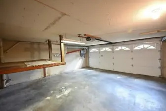 Large 2-car garage with automatic door opener