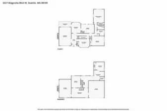 Floor Plans for both levels. Dimensions are estimates only.