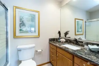 Hall Bathroom with granite Countertops