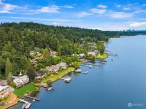 Facing the water and backed by a hill offers the best feng shui: abundance!