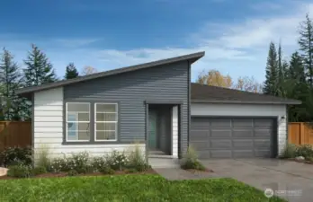 Rendering of elevation and color scheme.