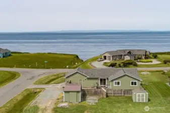 Across the street from the Salish Sea.