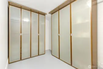 Wine cellar or storage area off laundry room