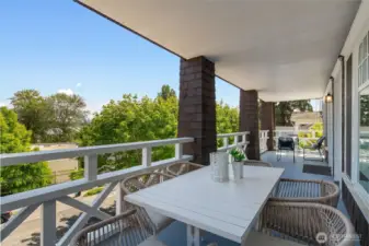 Walk-out to main floor covered porch for outdoor dining