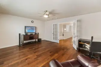 The upstairs family room or bedroom. Lots of room here.