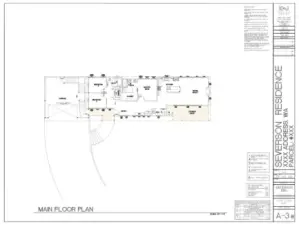 Main Floor Plan. 2288 total square feet with 1674 on the main floor and 614 on the upper floor.