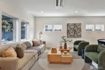 Front windows have blinds for privacy