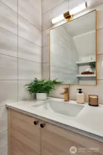 Powder bathroom on main level