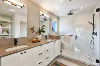 Large primary bathroom