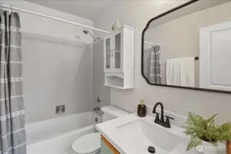 Be sure to take note of the new sinks and counters, and fun designer touches with mirrors and fixtures.