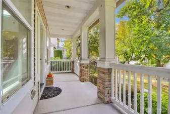 Inviting covered Front Porch