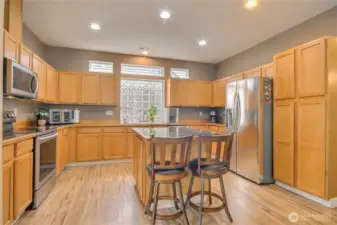 Tons of cabinets and countertops included with Island