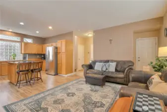 Family room open to the Kitchen